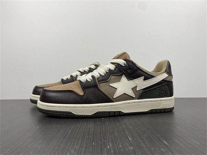 .A Bathing Ape Bape SK8 Sta Brown Ivory