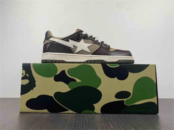 .A Bathing Ape Bape SK8 Sta Brown Ivory