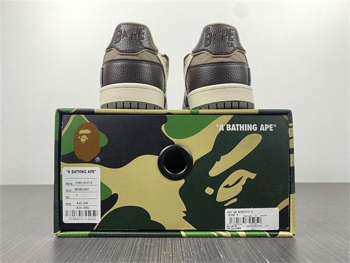 .A Bathing Ape Bape SK8 Sta Brown Ivory